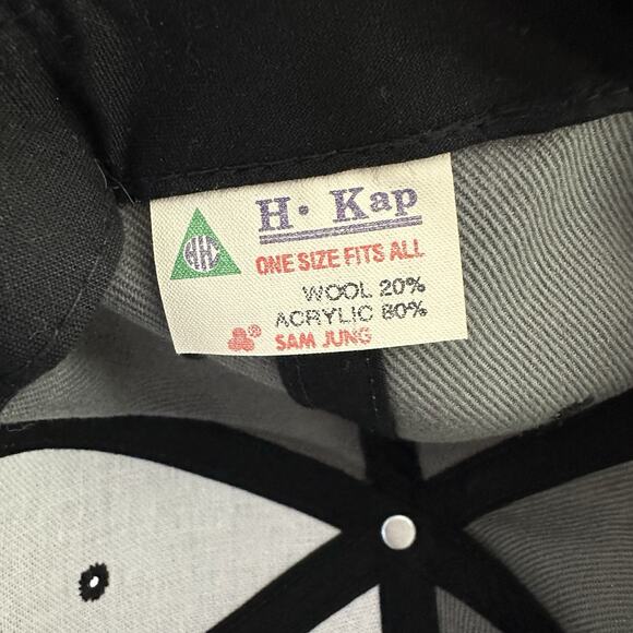Calvin Klein Jeans Vintage 90s Snap Back Hat Gray Black Wool Blend Logo - Picture 7 of 7